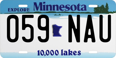 MN license plate 059NAU