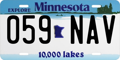 MN license plate 059NAV