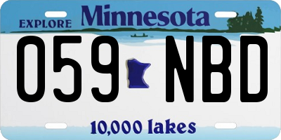 MN license plate 059NBD