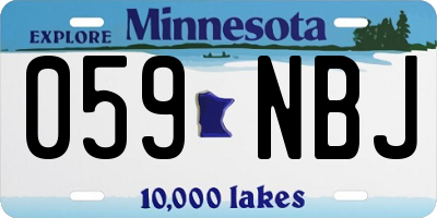 MN license plate 059NBJ