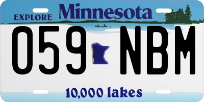 MN license plate 059NBM