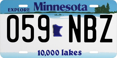 MN license plate 059NBZ