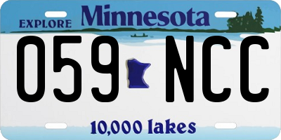 MN license plate 059NCC