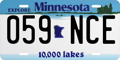 MN license plate 059NCE