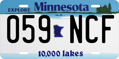 MN license plate 059NCF