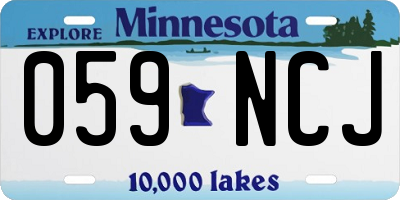 MN license plate 059NCJ