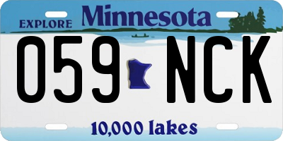 MN license plate 059NCK