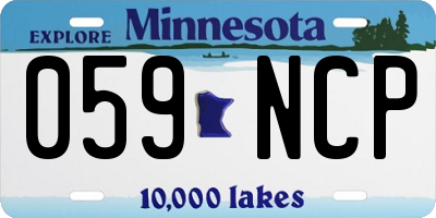 MN license plate 059NCP