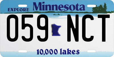 MN license plate 059NCT