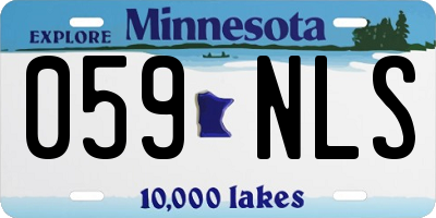 MN license plate 059NLS