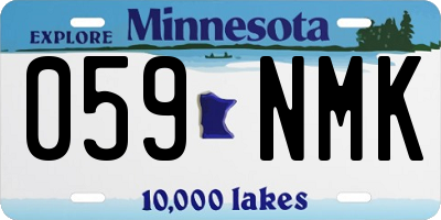 MN license plate 059NMK
