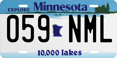 MN license plate 059NML