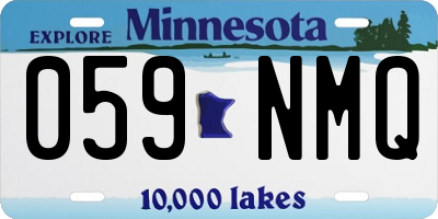 MN license plate 059NMQ
