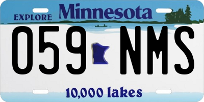 MN license plate 059NMS