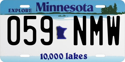 MN license plate 059NMW