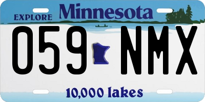MN license plate 059NMX