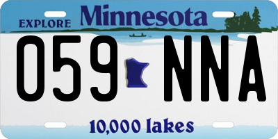 MN license plate 059NNA