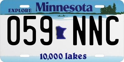 MN license plate 059NNC