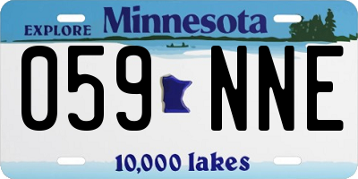 MN license plate 059NNE