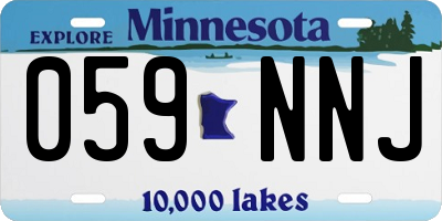 MN license plate 059NNJ