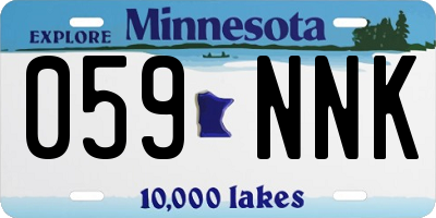 MN license plate 059NNK