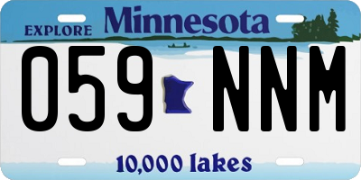 MN license plate 059NNM