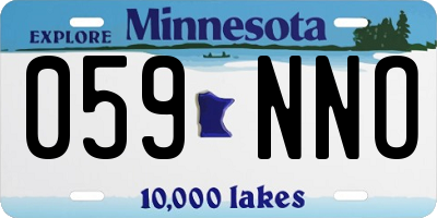 MN license plate 059NNO