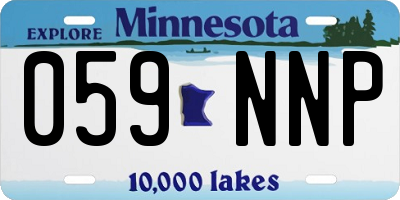 MN license plate 059NNP