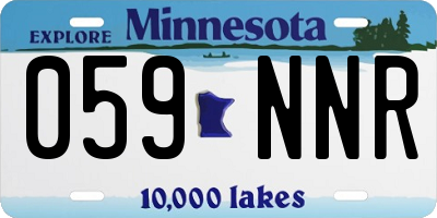 MN license plate 059NNR
