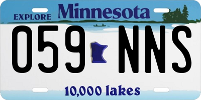 MN license plate 059NNS