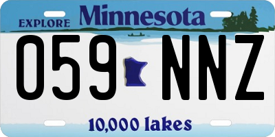 MN license plate 059NNZ