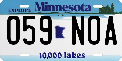 MN license plate 059NOA