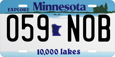 MN license plate 059NOB