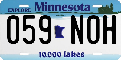 MN license plate 059NOH