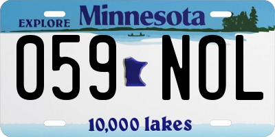 MN license plate 059NOL