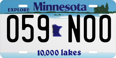 MN license plate 059NOO