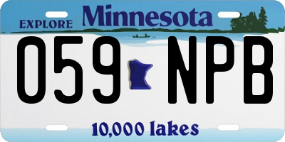 MN license plate 059NPB