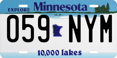 MN license plate 059NYM