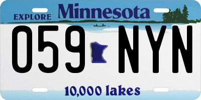MN license plate 059NYN