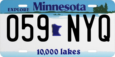 MN license plate 059NYQ