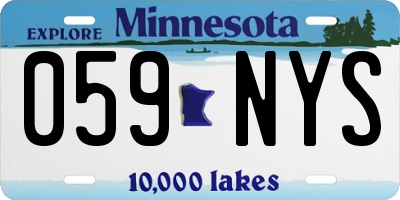 MN license plate 059NYS
