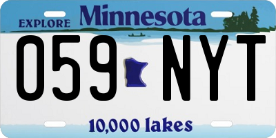 MN license plate 059NYT