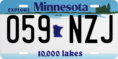 MN license plate 059NZJ