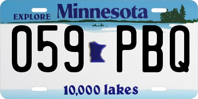 MN license plate 059PBQ