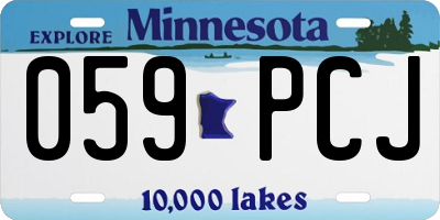 MN license plate 059PCJ