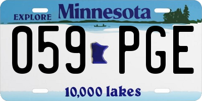 MN license plate 059PGE