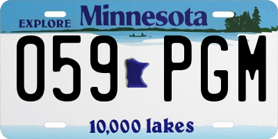 MN license plate 059PGM