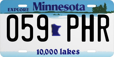 MN license plate 059PHR