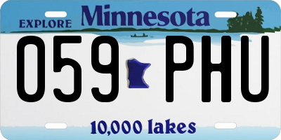 MN license plate 059PHU