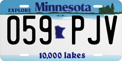 MN license plate 059PJV